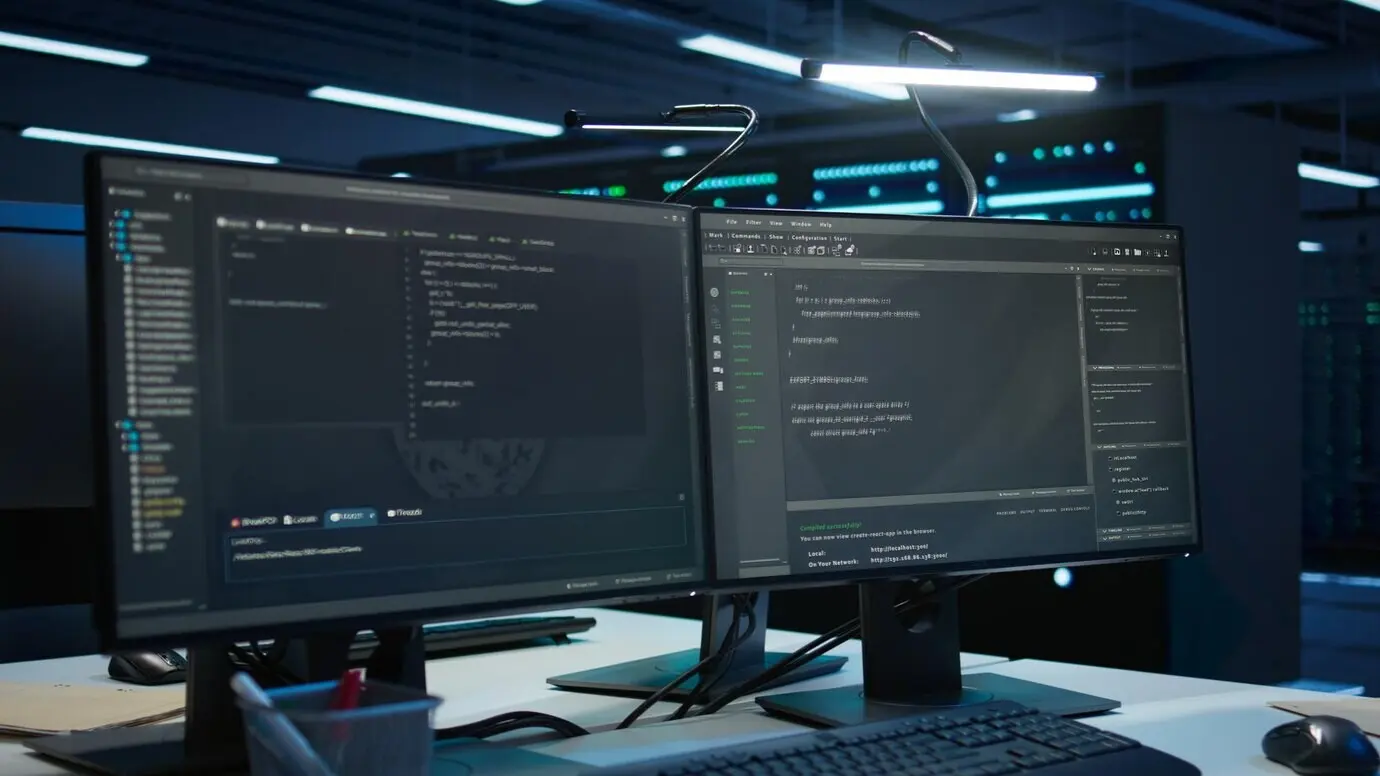Панорамный кадр ПК, используемых администраторами, обеспечивающими соблюдение нормативных требований.